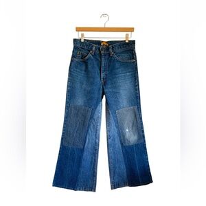VTG Levis 20517 0217 Blank Orange Tab Patchwork Jeans W31 L34 Wide Leg 80s USA